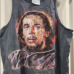 No Time mens Bob Marley Tank T-Shirt Tie Dye acid size L